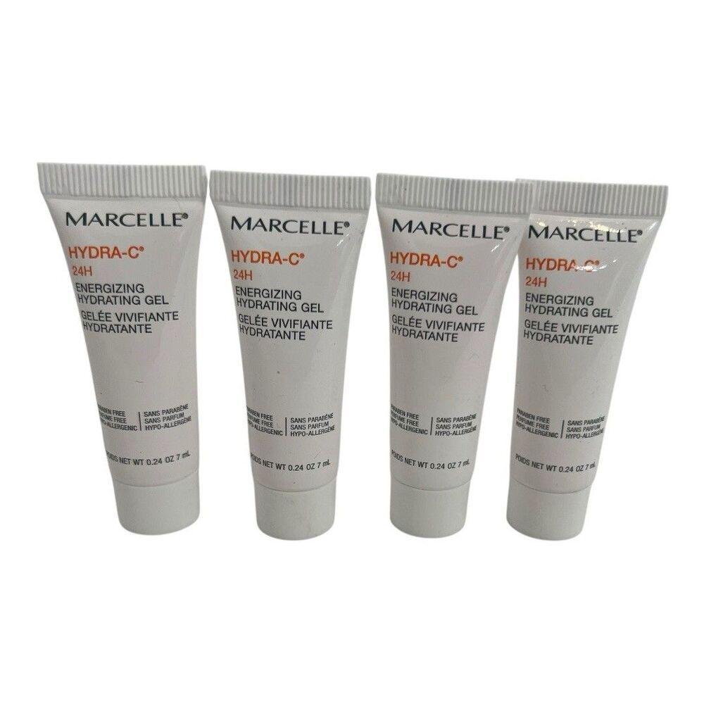 Lot Of 4-Marcelle Hydra-C 24H Energizing Hydrating Gel Travel Size 0.24oz